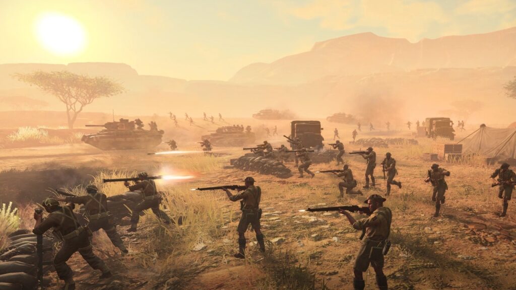 Dynamic battlefields - The game features dynamic battlefields that include destructible buildings, foliage that reacts to player movement, and realistic lighting and weather effects. This creates a sense of realism and immersion that adds to the game's overall atmosphere.