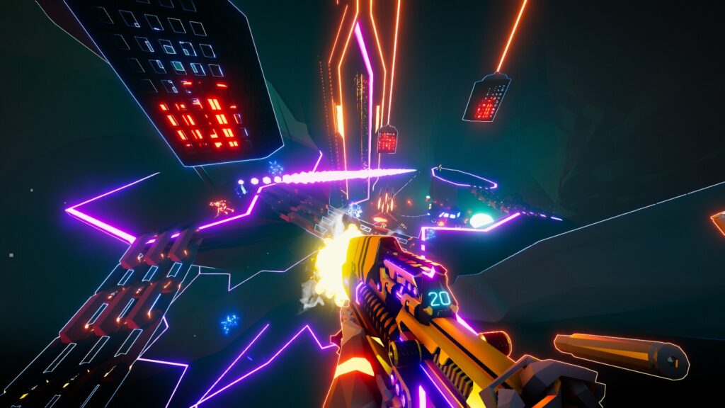 Thrilling first-person shooter gameplay: Get To The Orange Door is a fast-paced shooter game that requires quick reflexes, strategic thinking, and careful planning. Players must use a range of weapons and special abilities to fight their way through levels filled with traps and enemies.