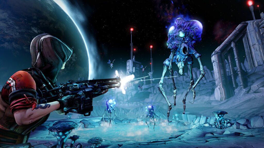 Lunar Environments: The game takes place on Pandora's moon, Elpis, which offers a range of unique environments, including the barren wastelands of the moon's surface and the futuristic interiors of Helios.