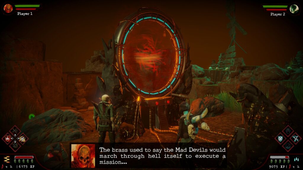Co-op Gameplay: Mad Devils is designed to be played with friends. The game supports up to four players in online co-op mode, allowing players to work together to take on the demonic threat.