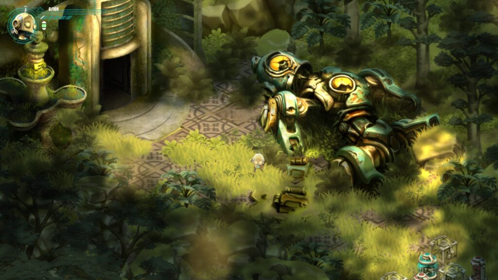 Combat System: The game also features an action-packed combat system, where players must dodge attacks and use their robot's various abilities to defeat enemies.
