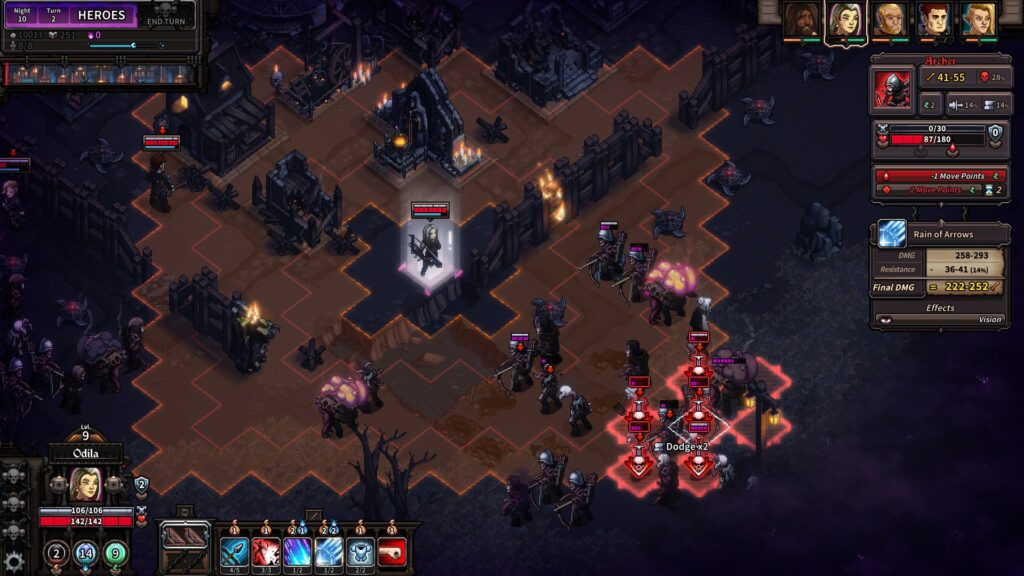 Daytime and nighttime phases: The game is divided into two phases, the daytime phase and the nighttime phase. During the daytime, players can build and upgrade their stronghold, recruit soldiers, and manage their resources. At night, they must defend the stronghold against the monsters.