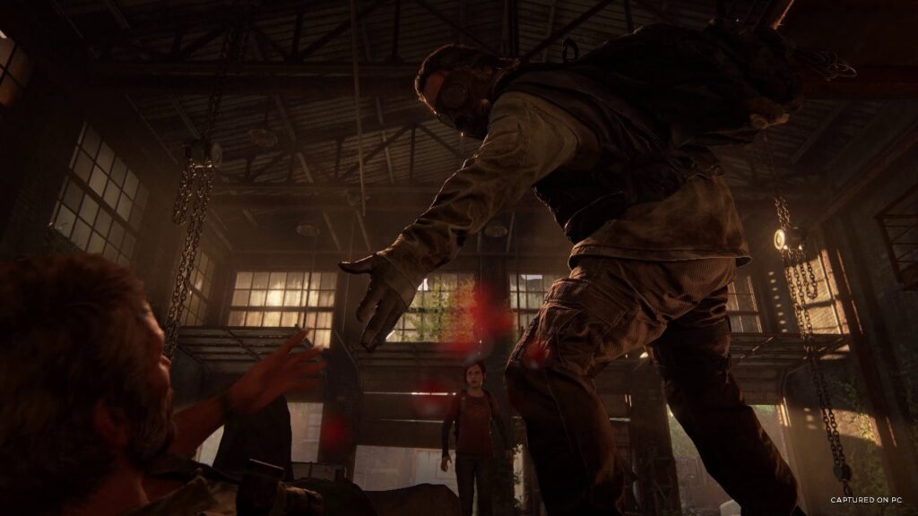 Intense Combat: Combat in the game is both intense and visceral. Players must face off against hordes of infected monsters as well as human enemies who are often just as dangerous. The game's cover system allows players to take cover behind objects and use stealth to take out enemies.