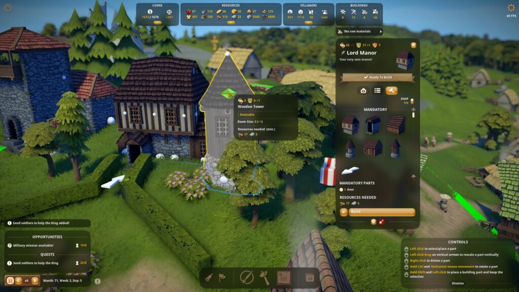 Customizable Buildings: Foundation offers a range of customization options for your buildings, including different styles and decorations, allowing you to create a town that truly reflects your personal style and preferences.