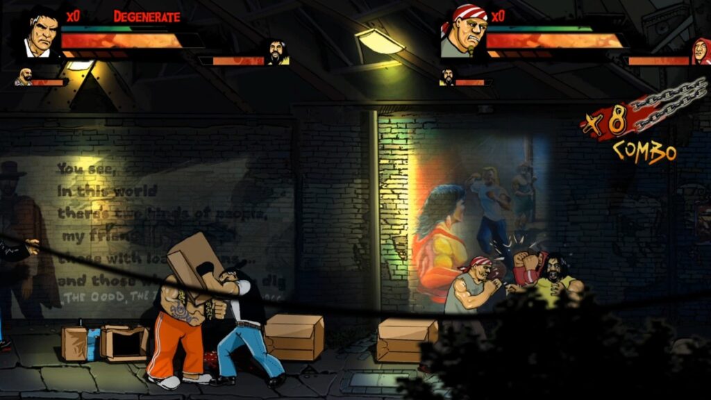 Upgrade System: Players can earn money and experience points by winning fights, which they can then use to upgrade their characters' equipment and abilities.