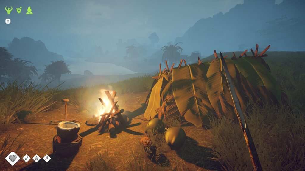 Combat system: The game features an intense and engaging combat system that requires players to use a combination of strategy, skill, and quick reflexes. Players must engage in battles with a variety of dangerous creatures, each with their own unique strengths and weaknesses.