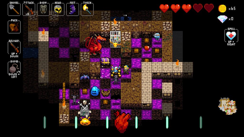 Rhythm-Based Gameplay - Crypt of the NecroDancer's rhythm-based gameplay is a key feature of the game, requiring players to move and attack in time with the beat of the music. This makes the game more immersive and engaging, as players must stay on beat to progress through each level.