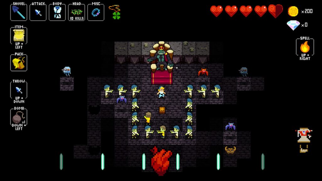 Variety of Playable Characters - With over a dozen playable characters, each with their own unique abilities and play styles, Crypt of the NecroDancer offers a wide variety of options for players. From the standard adventurer character, to more unconventional options like a vampire or a shopkeeper, there's a character for every type of player.