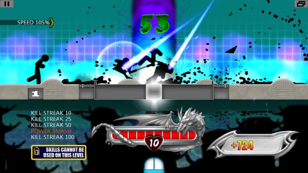 Unique Gameplay: One Finger Death Punch offers a gameplay experience that is both simple and challenging. The game requires players to swipe in different directions to perform different moves, and the direction of the swipe depends on the location of the enemy on the screen. This makes the game challenging and requires players to think and react quickly.